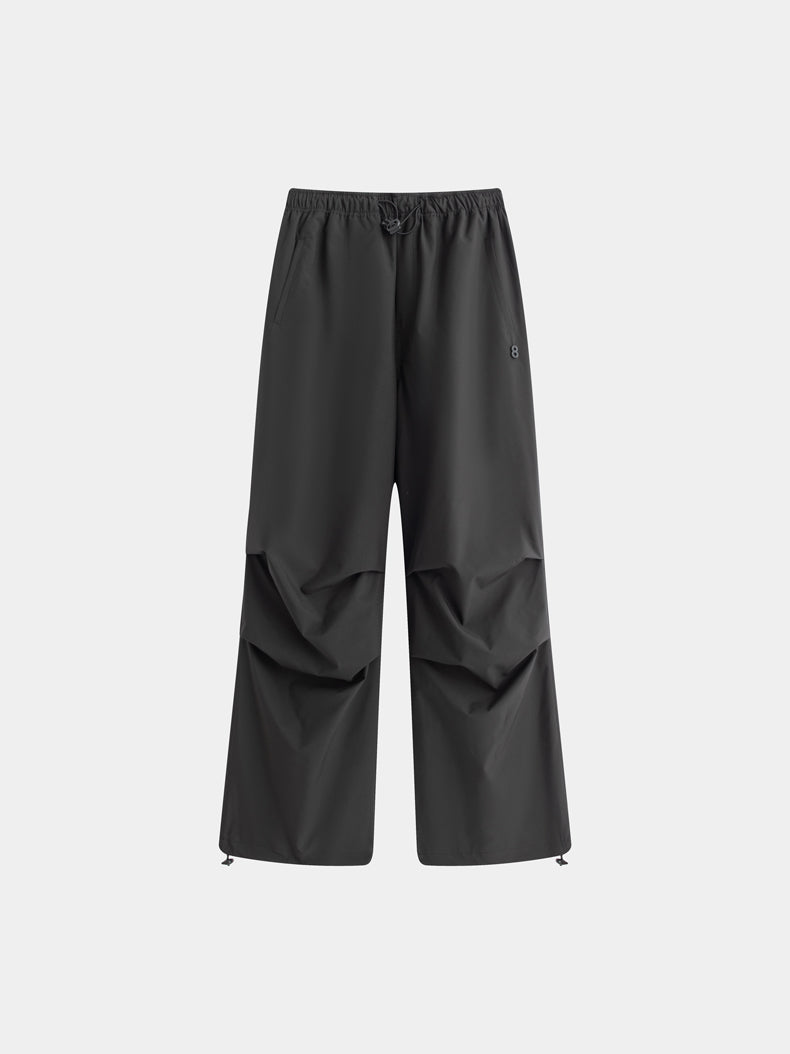 Drawstring Plain Loose Relax Straight Pants