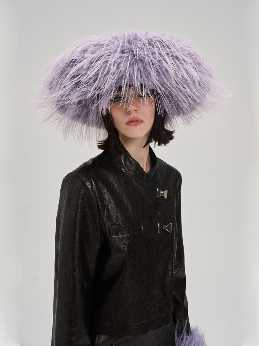 Volume-Fur Elegant Nichi Conspicuous Occasion Hat