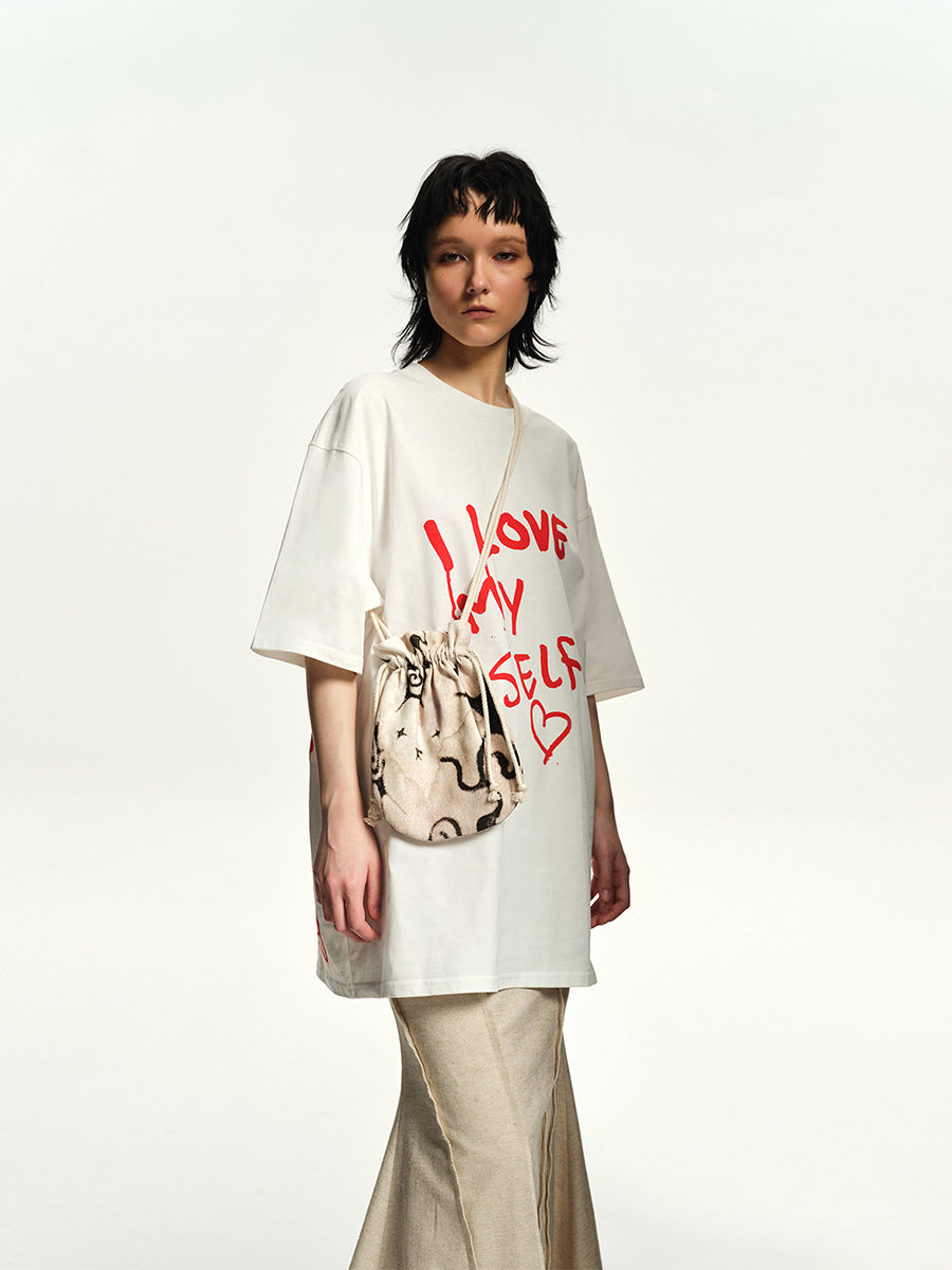 Word Spray Unique Oversize Casual T-shirt