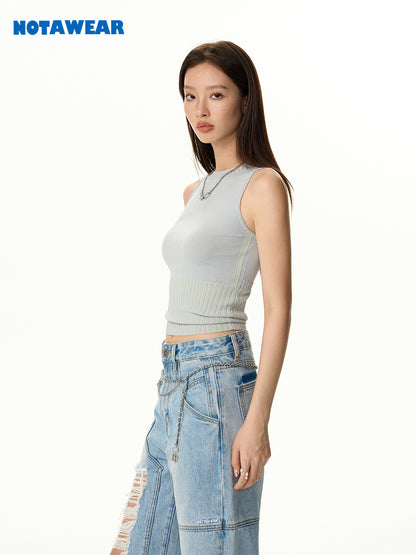 Sleeveless Simple Chic Summer-Knit