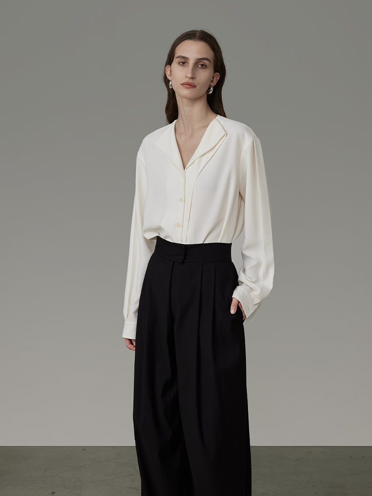 Nichi Asymmetry Ciffon Classy Shirt