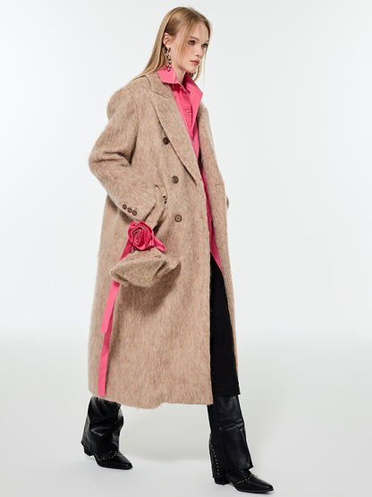 Wool Simple Oversize Retro Long-Coat