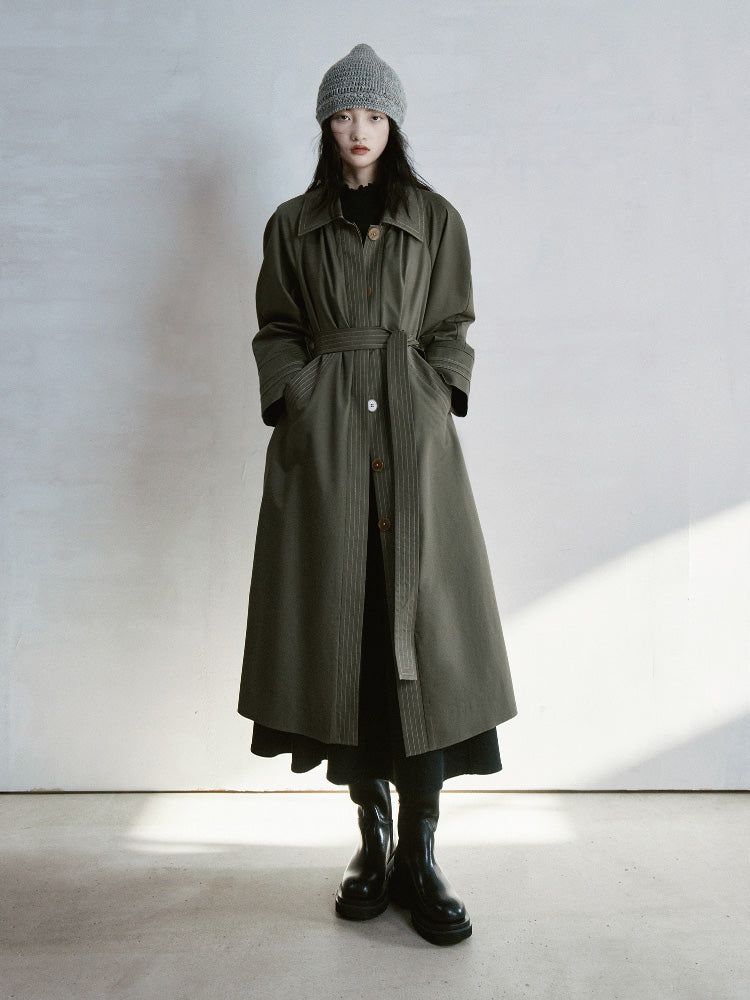 Chic Oversize Stitch Long-Coat