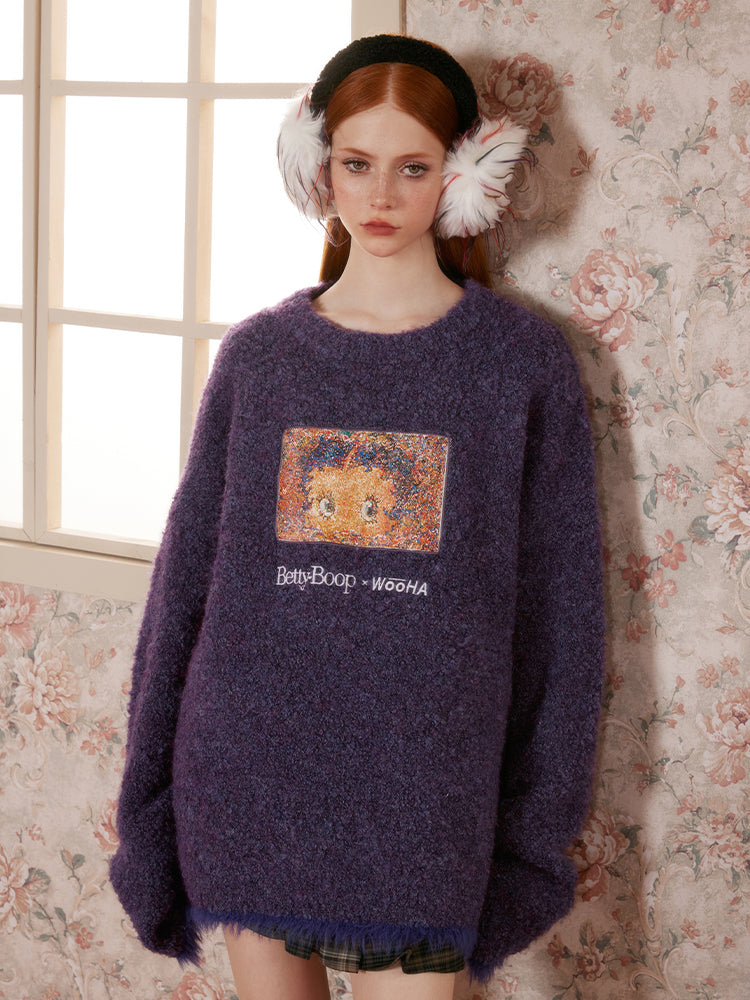 Betty Fluffily Oversize Casual Mohair-Knit