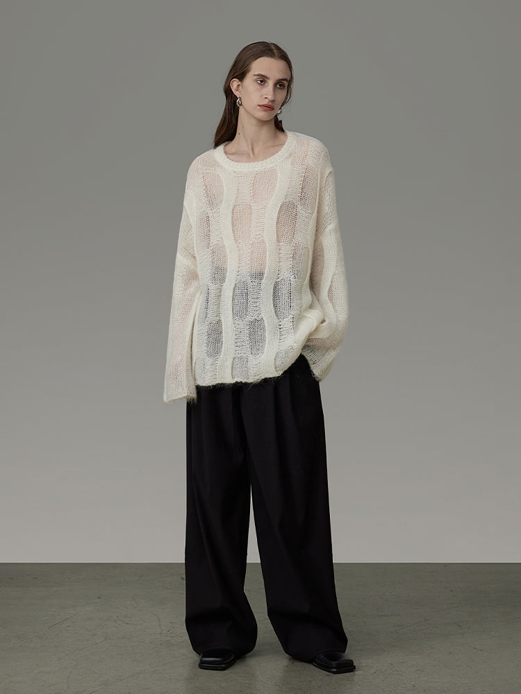 Sheer Oversize Loose Nichi Knit