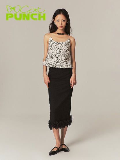 Tulle Elegant Pencil Plain Long-Skirt