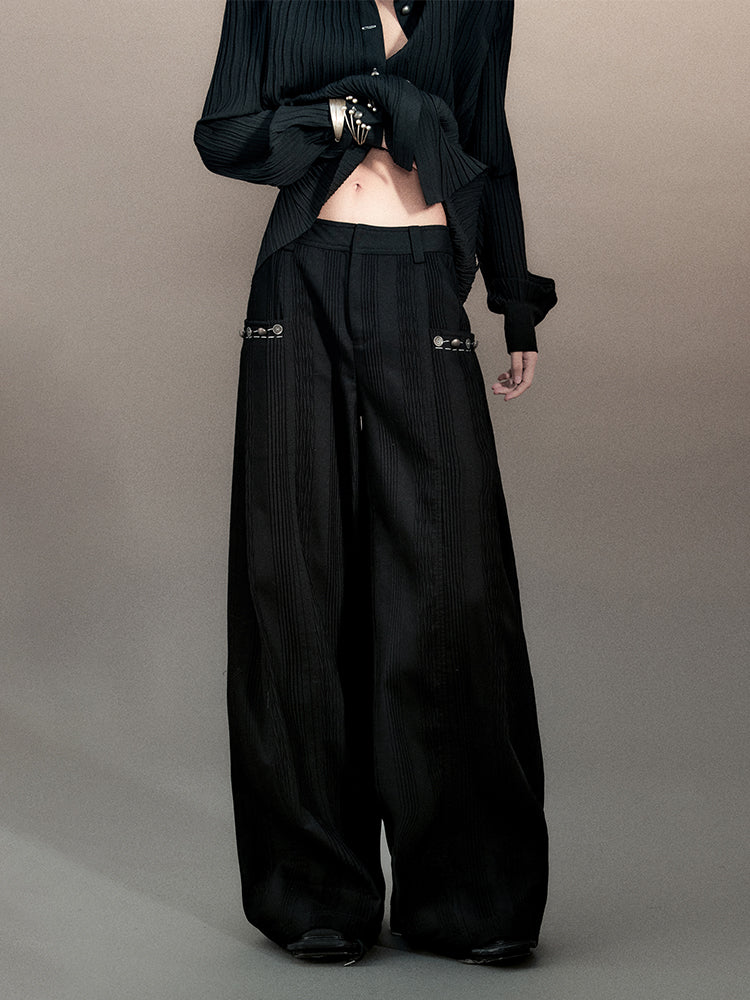 Wide-Leg Casual Loose High-Waist Wide-Pants