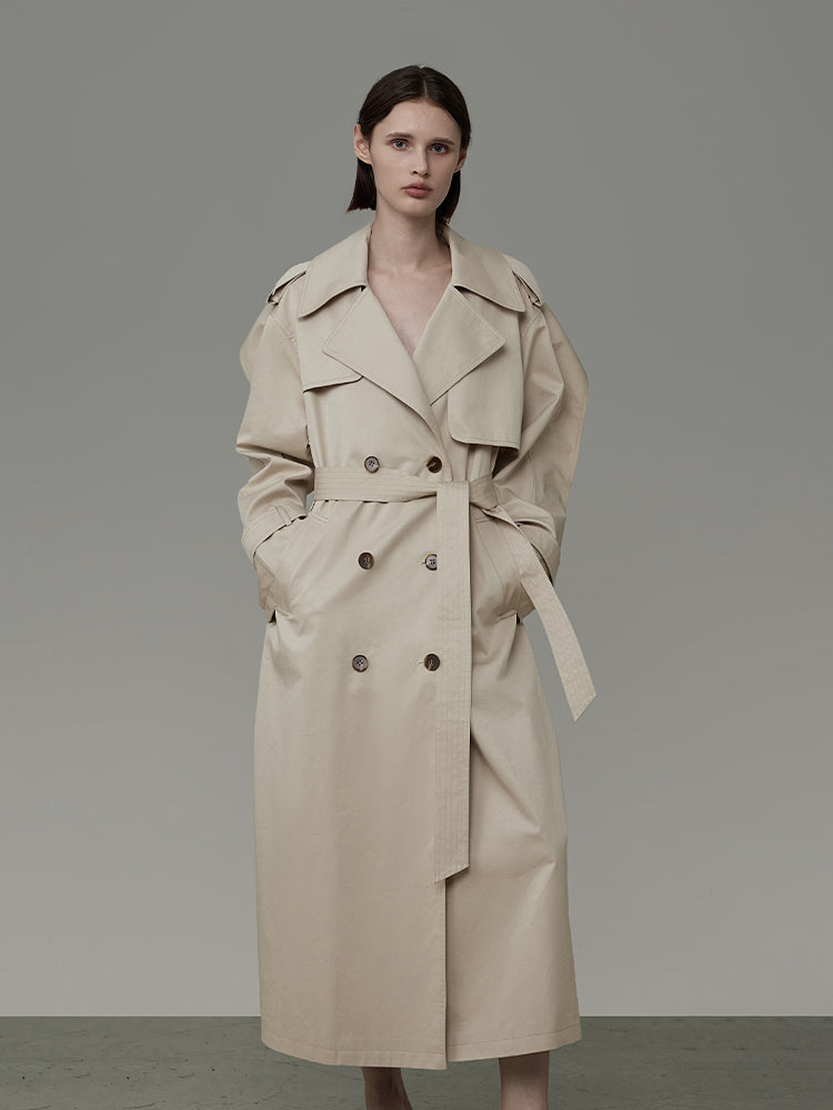 Long Formal Plain Classy Trench-Coat – ARCANA ARCHIVE