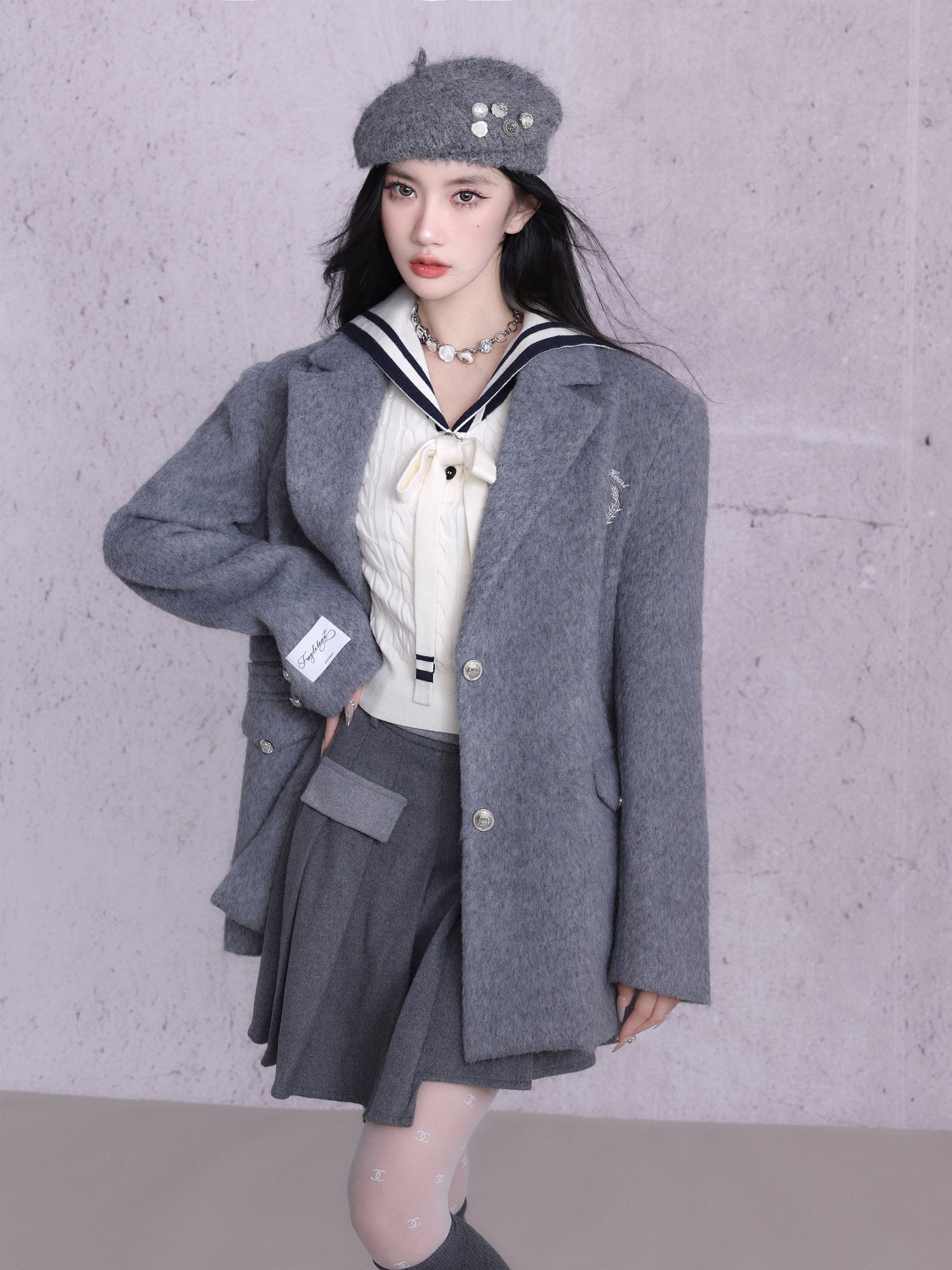 College Wool Casual Girly Jacket