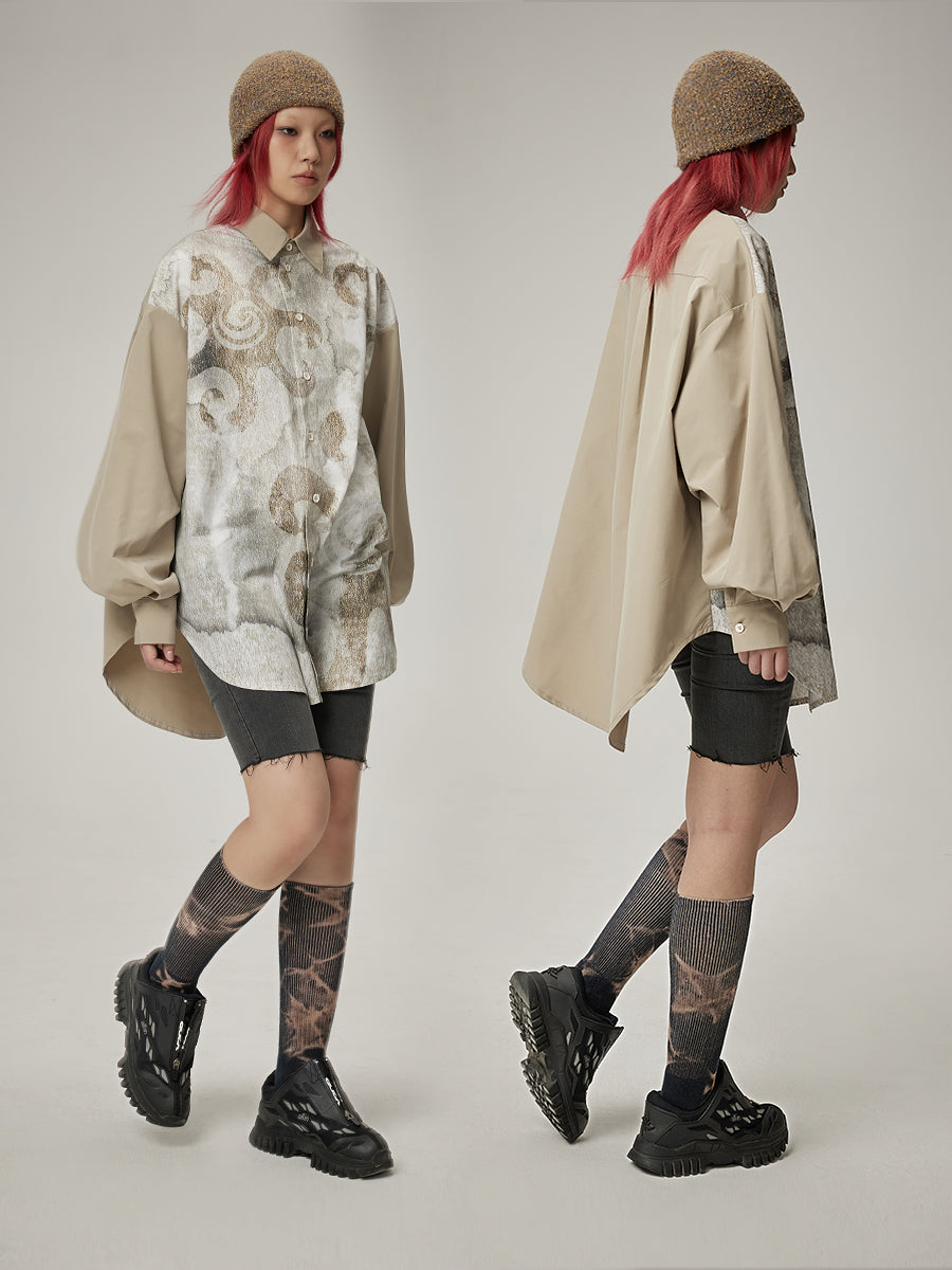 Speckled Oversize Retro Shirt