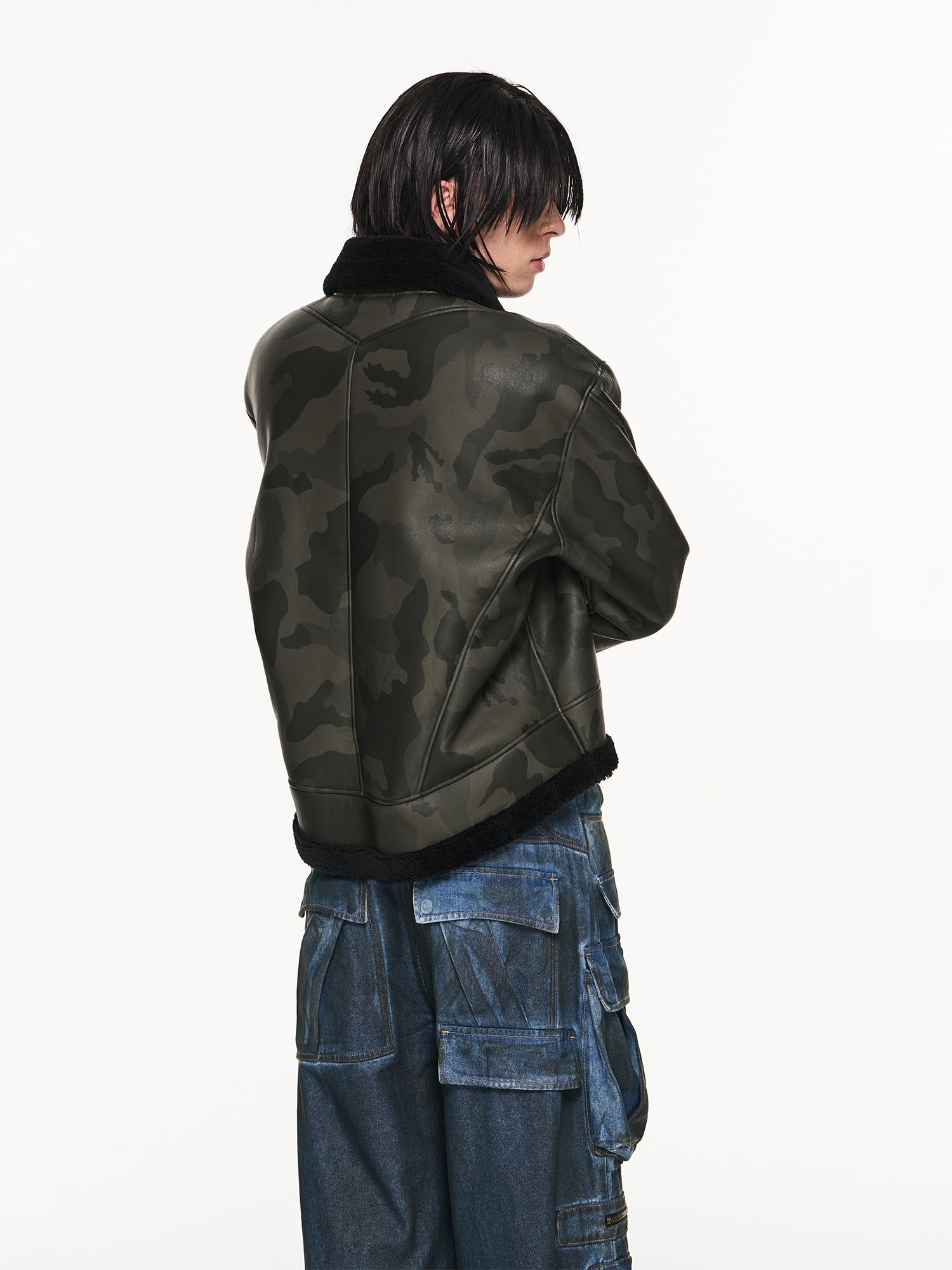 Leather Camouflage Nichi Jacket Blouson