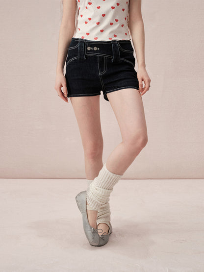 Denim Casual Tight Simple Short-Pants