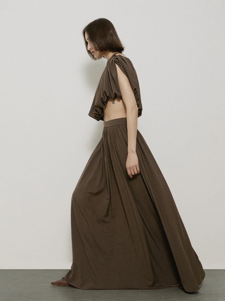 Balon Nichi Asymétrie Blouse et Long-Skirt