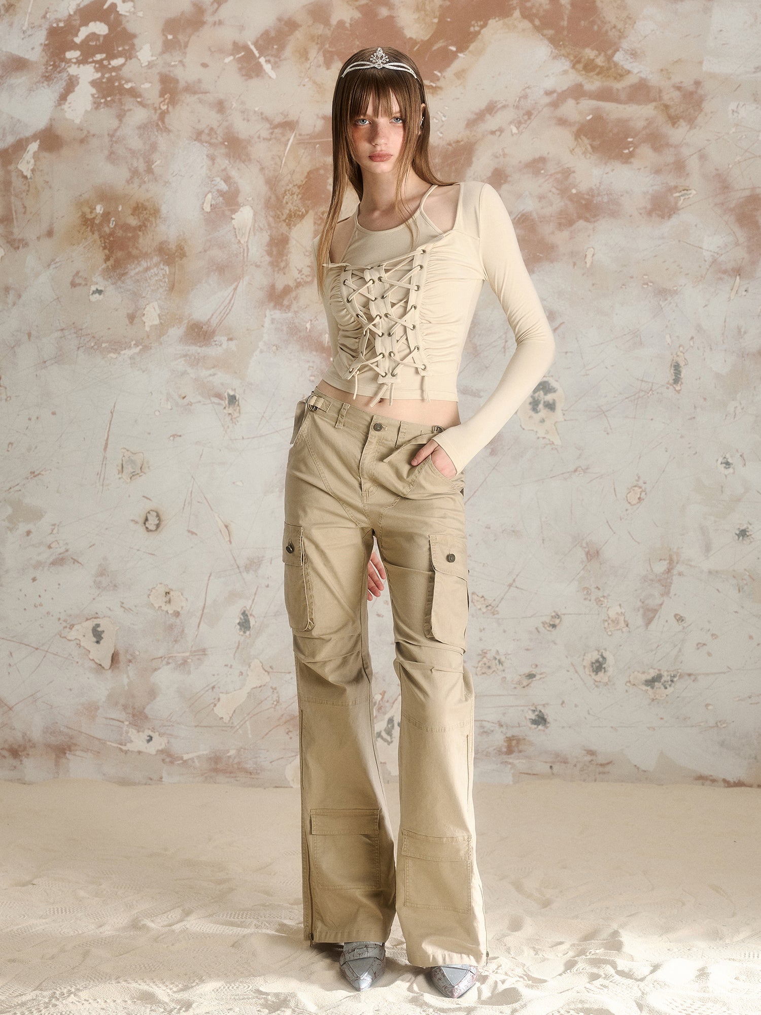 Side-Pocket Casual Work-Pants Smil Flare-Pants – ARCANA ARCHIVE