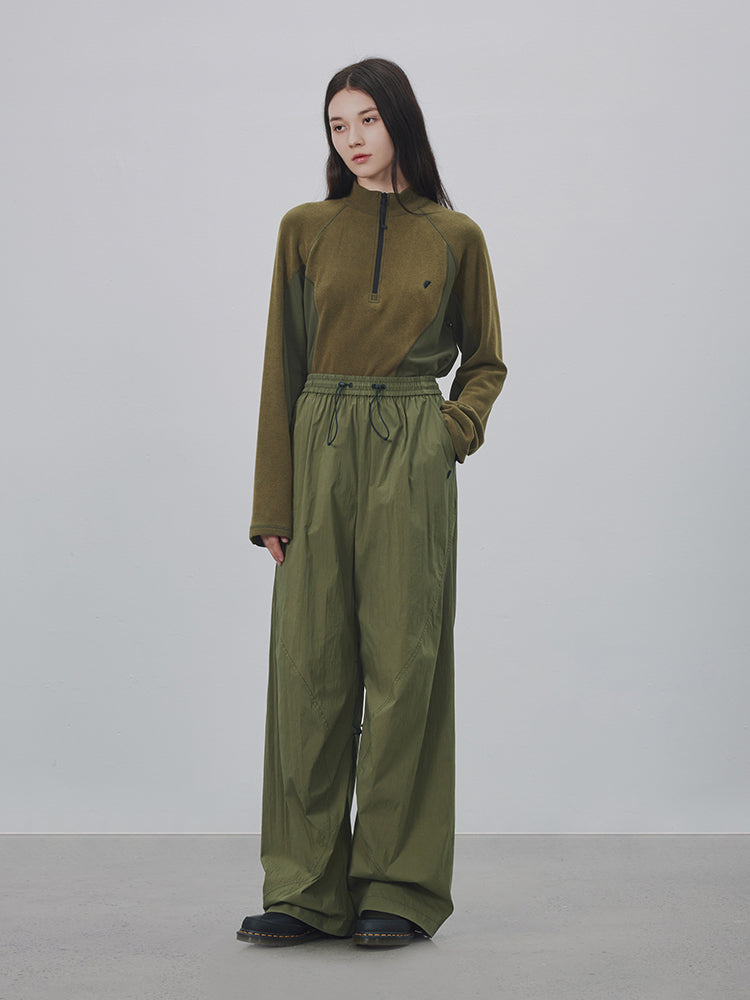 Straight Casual Wide-Leg Pants