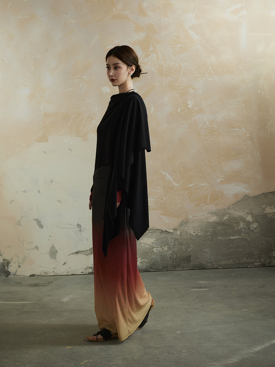 Velvet Flare Warm Cape Outer