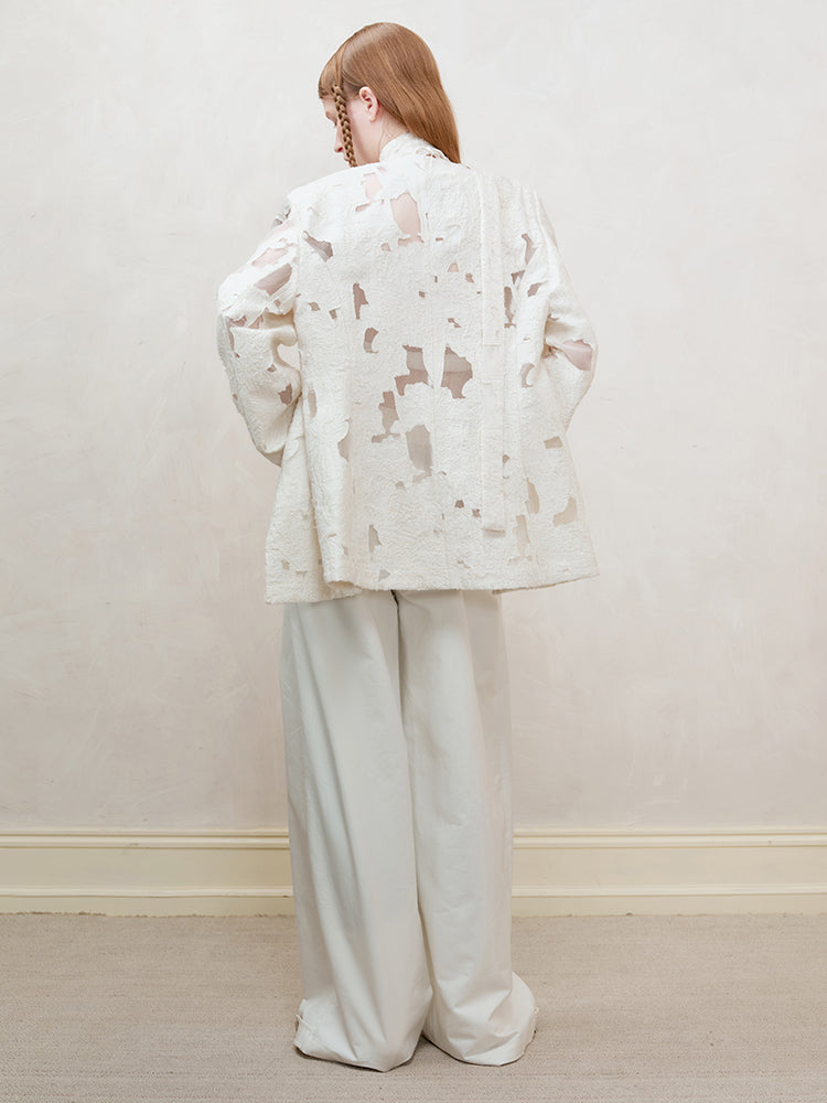 Nichi Sheer Speckled Oversize Beads Jacket