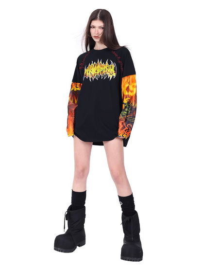 Unisex Oversize Nichi Street Loose T-Shirt