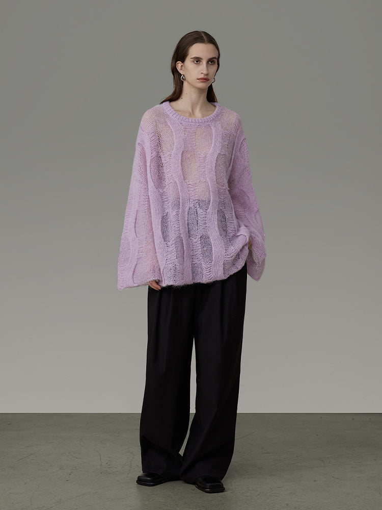 Sheer Oversize Loose Nichi Knit