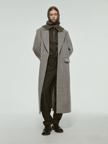 High-End Wool Simple Chic Long-Coat