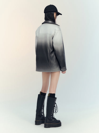 Gradation Nichi Dark Chic Leather-Jacket