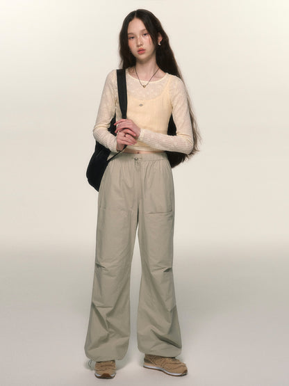 Casual Relax Wide-Pants Work-Pants