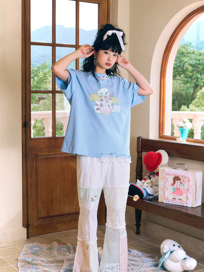 Character Ribbon Oversize T-Shirt