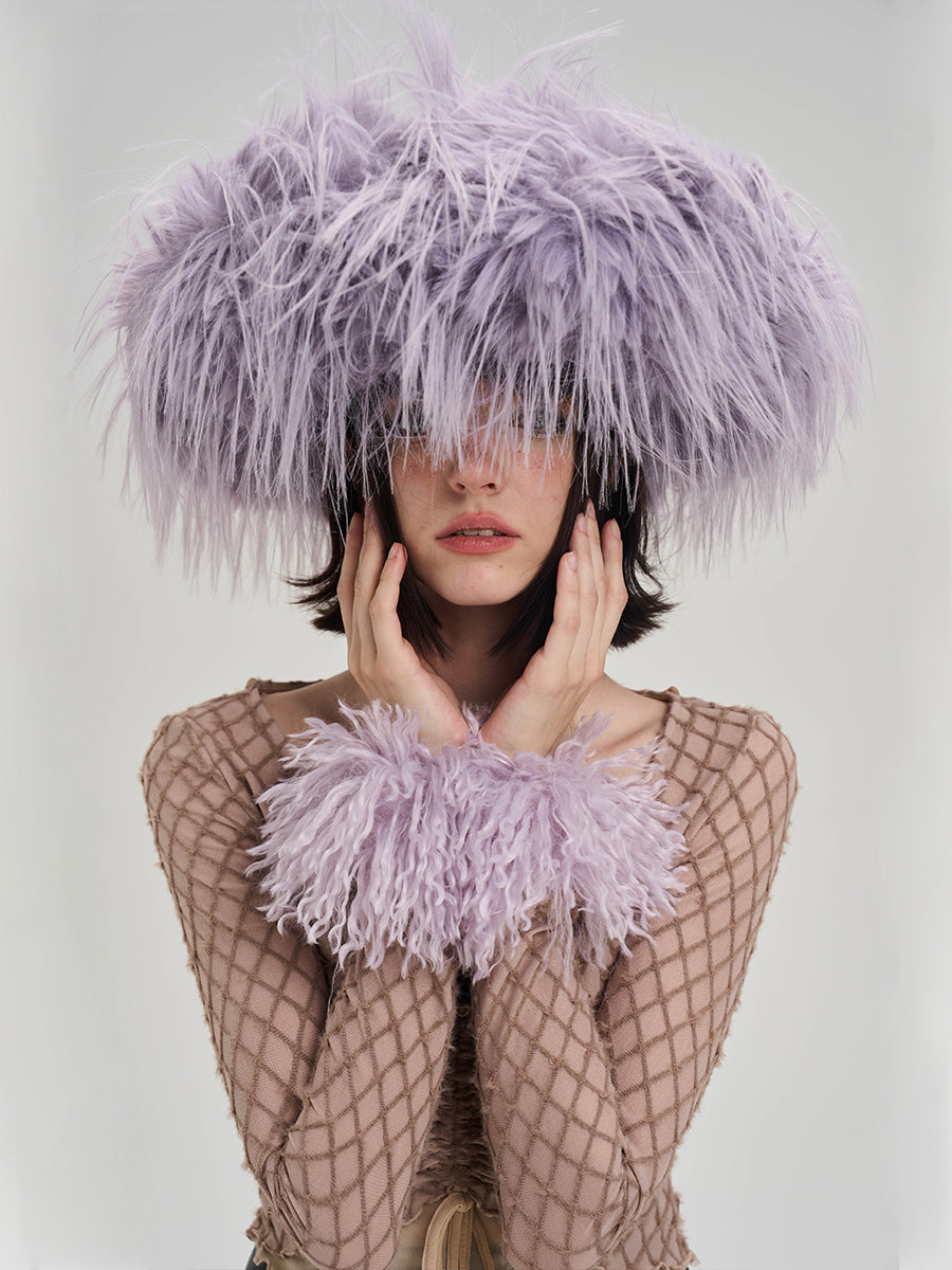 Volume-Fur Elegant Nichi Conspicuous Occasion Hat