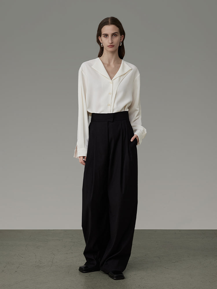 Nichi Asymmetry Ciffon Classy Shirt