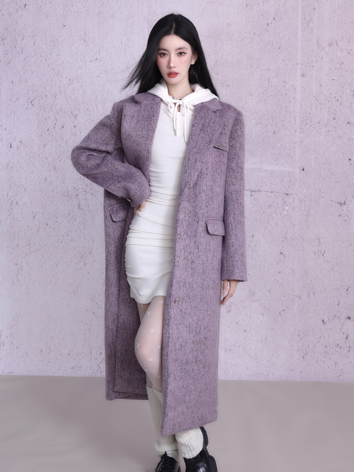 Wool Simple Oversize Long-Coat