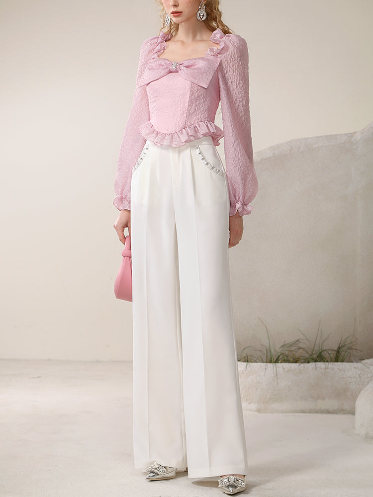 Straight Wide Simple Loose Chic Classy Pants