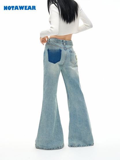 Cool Wide Denim Casual Flare-Pants