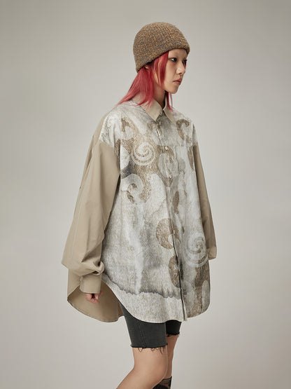 Speckled Oversize Retro Shirt