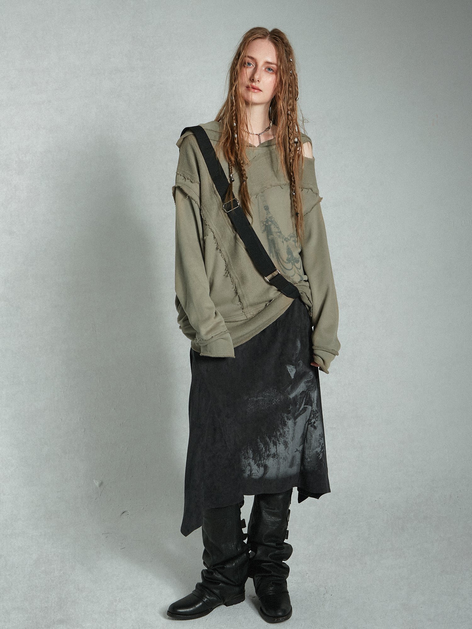 Sweat Hoodie coupé Nichi Oversize Parka