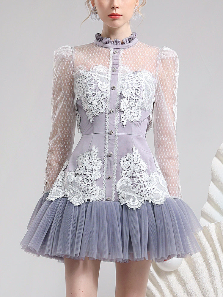 Rose Chic Flare Elegant Silhouette One-Piece main image 1