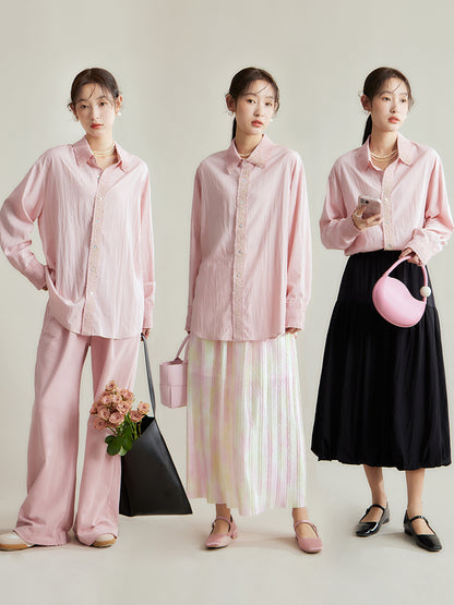 Nichi Pleats Gather Oversize Shirt