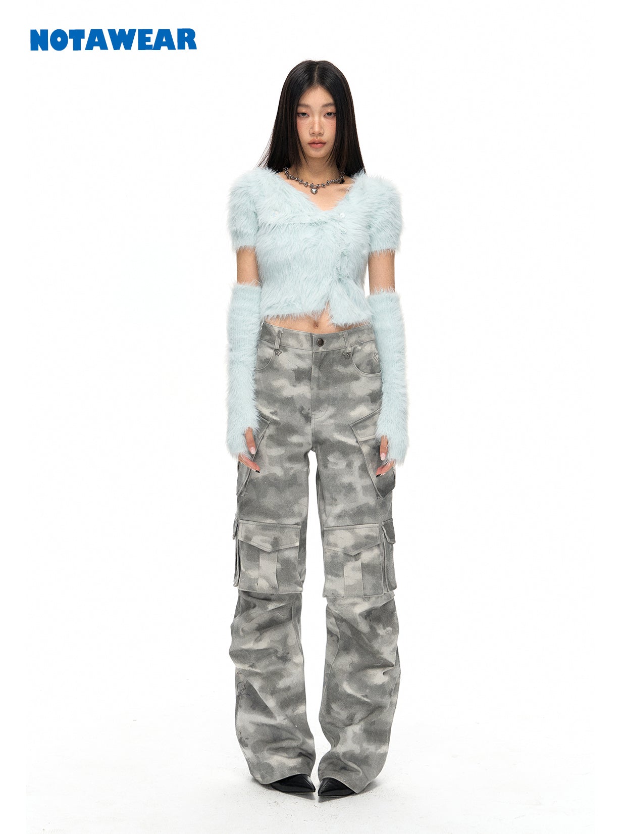 Side-Pocket Camouflage Casual Wide Sporty Cargo-Pants