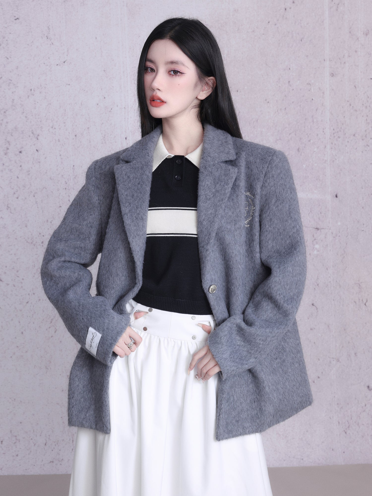 College Wool Casual Girly Jacket