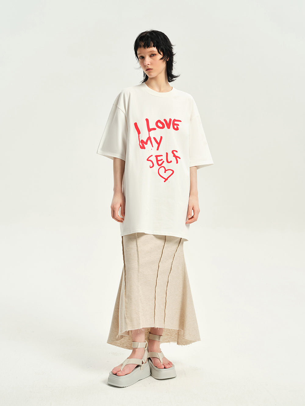 Word Spray Unique Oversize Casual T-shirt – ARCANA ARCHIVE