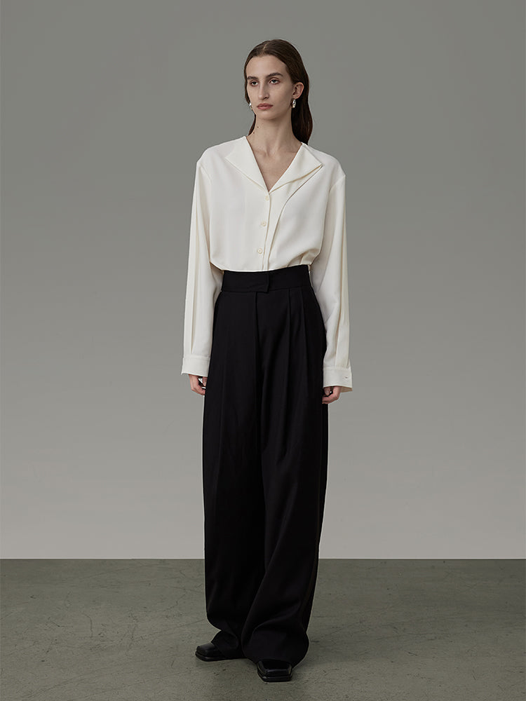 Nichi Asymmetry Ciffon Classy Shirt