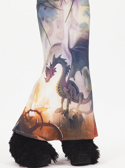 Tight Dragon Modern Camisole Long Fancy Dress