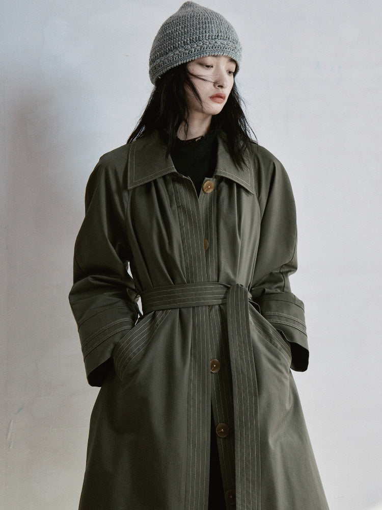 Chic Oversize Stitch Long-Coat