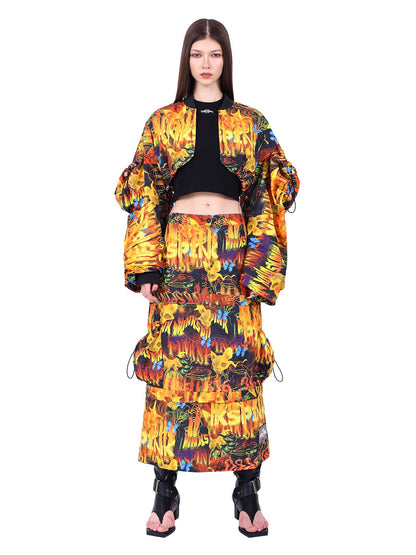 2Way Drawstring Fire Nichi Flashy Skirt