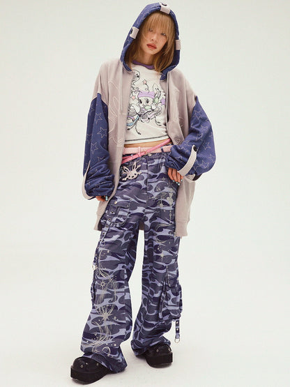 Loose Side-Pocket Cargo Camouflage Pants