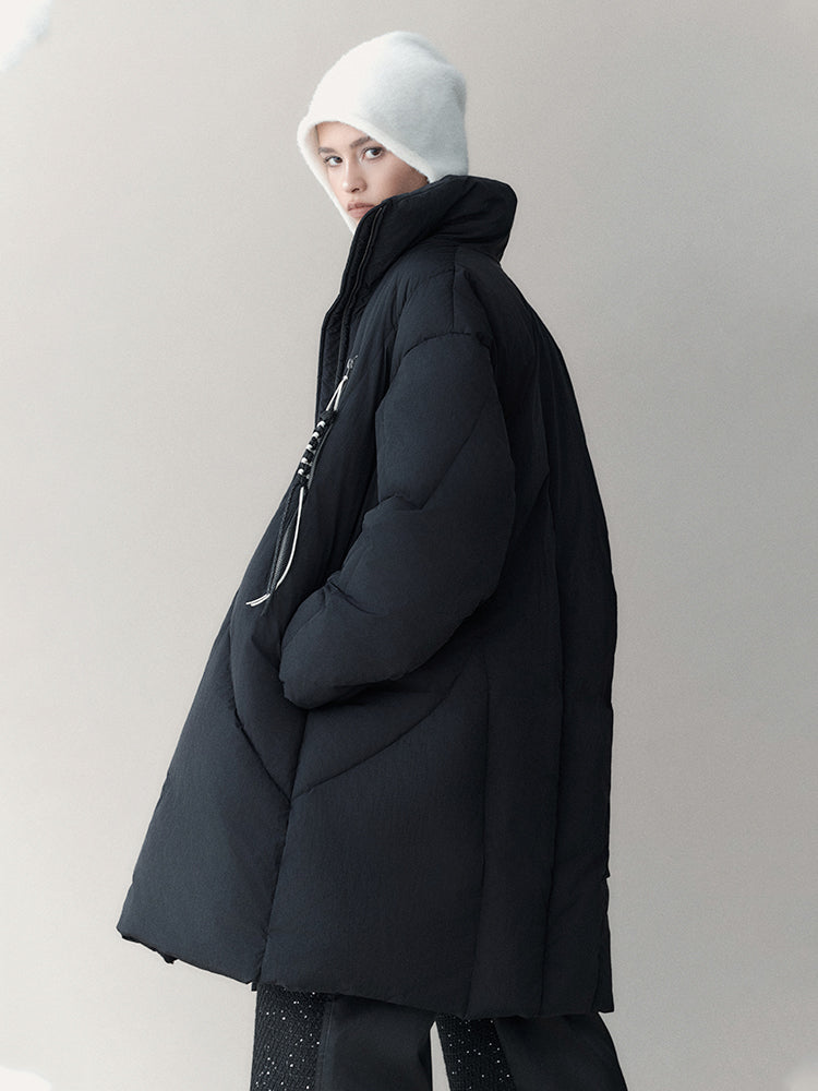 Quiltseil lange Baumwollstrecke Down-Coat