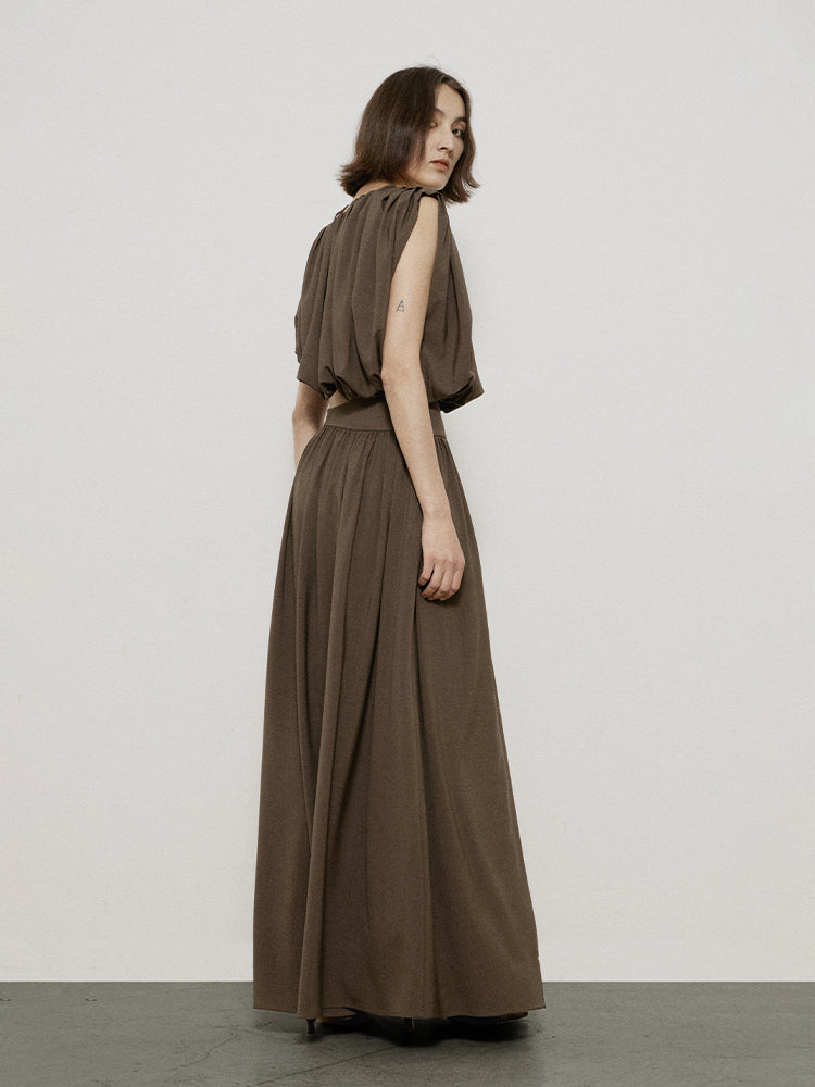 Balon Nichi Asymétrie Blouse et Long-Skirt