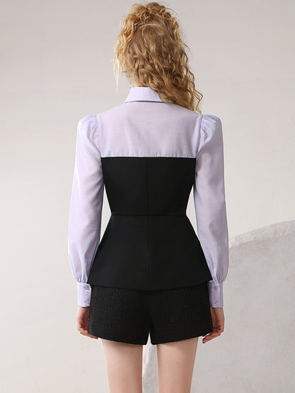 Peplum courbe mix chic chemisier