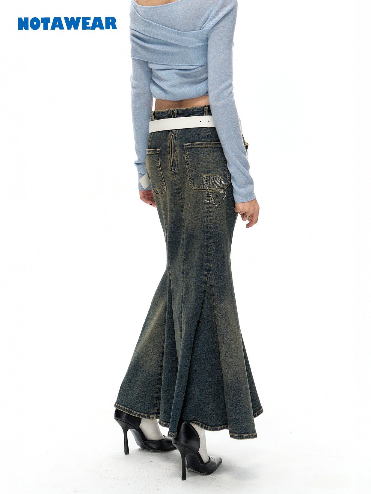 Denim Elegant Casual Curve Mermaid-Skirt