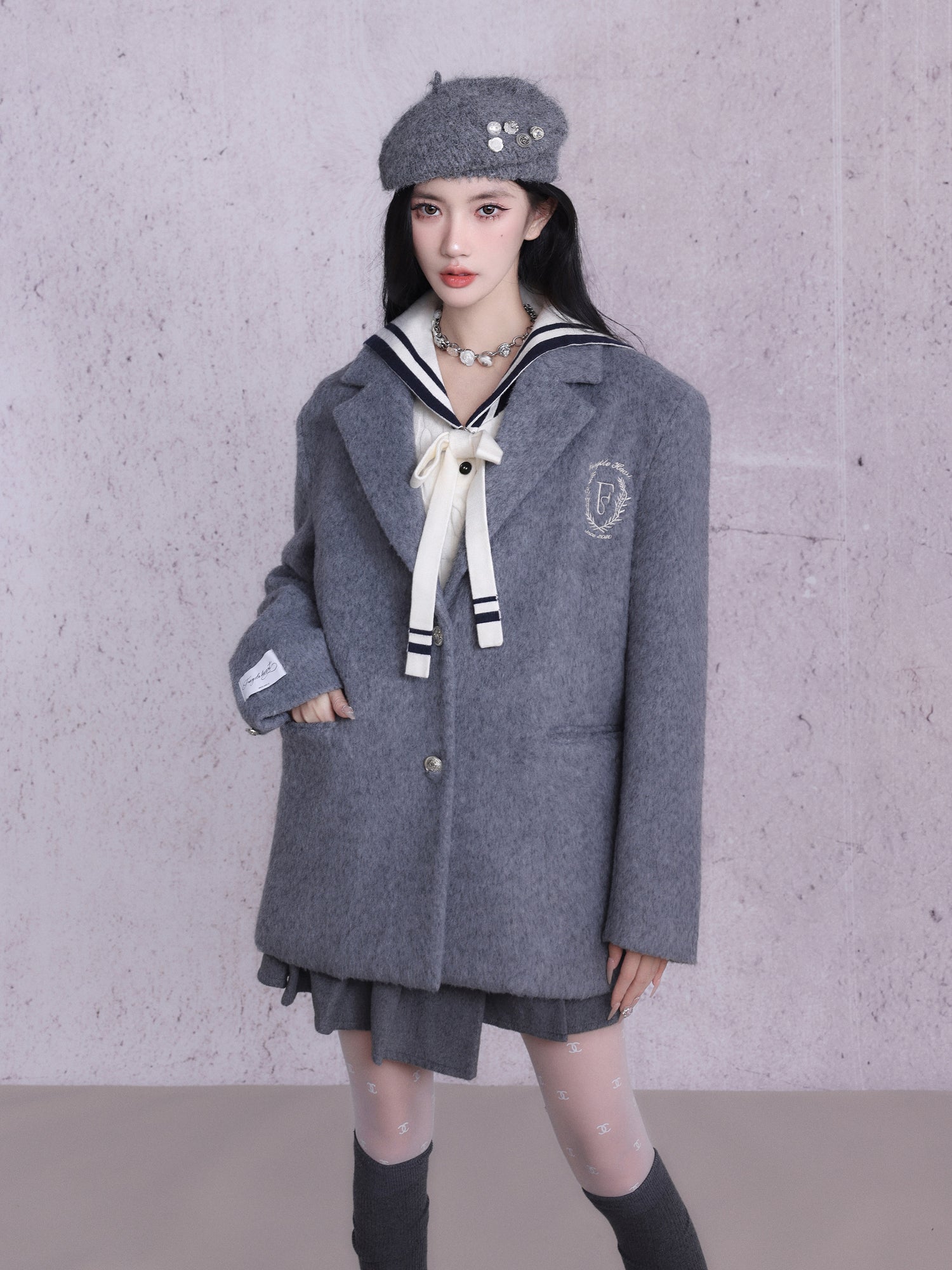 College Wool Casual Girly Jacket