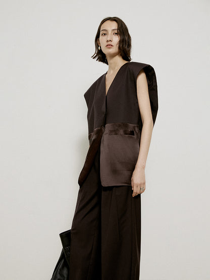 Oversize Nichi High-end Sleeveless Vest Gilet＆Pants